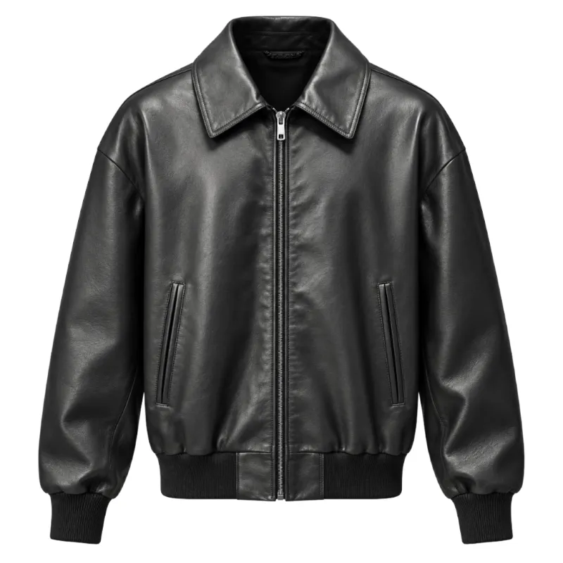 Dolce & Gabbana Man Jacket Leather Black made by Dolce & Gabanna