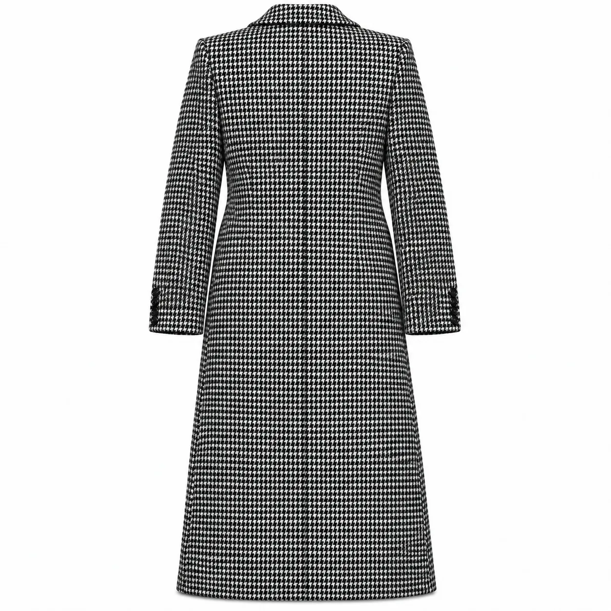 Dolce & Gabbana Woman Coat Double-Breasted pied-de-poule Black sold by Siebentaschen product image thumbnail 3