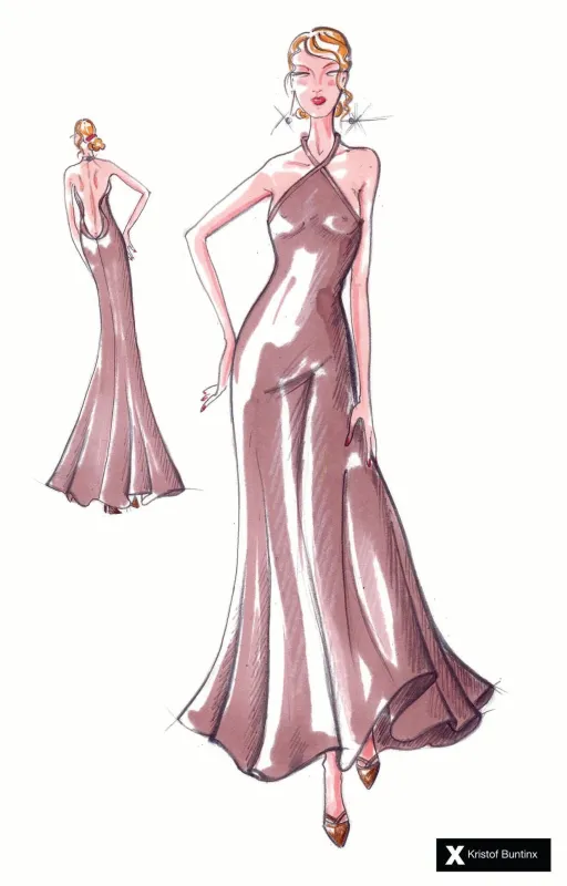 Long Dress Shaped Back made by Kristof Buntinx