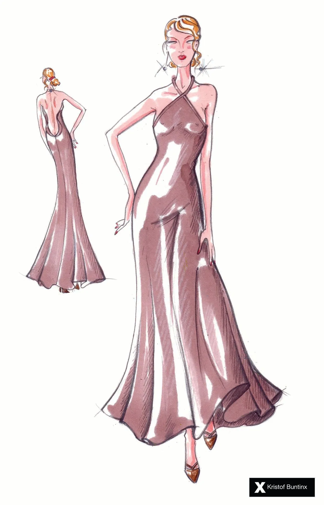Long Dress Shaped Back sold by Kristof Buntinx
