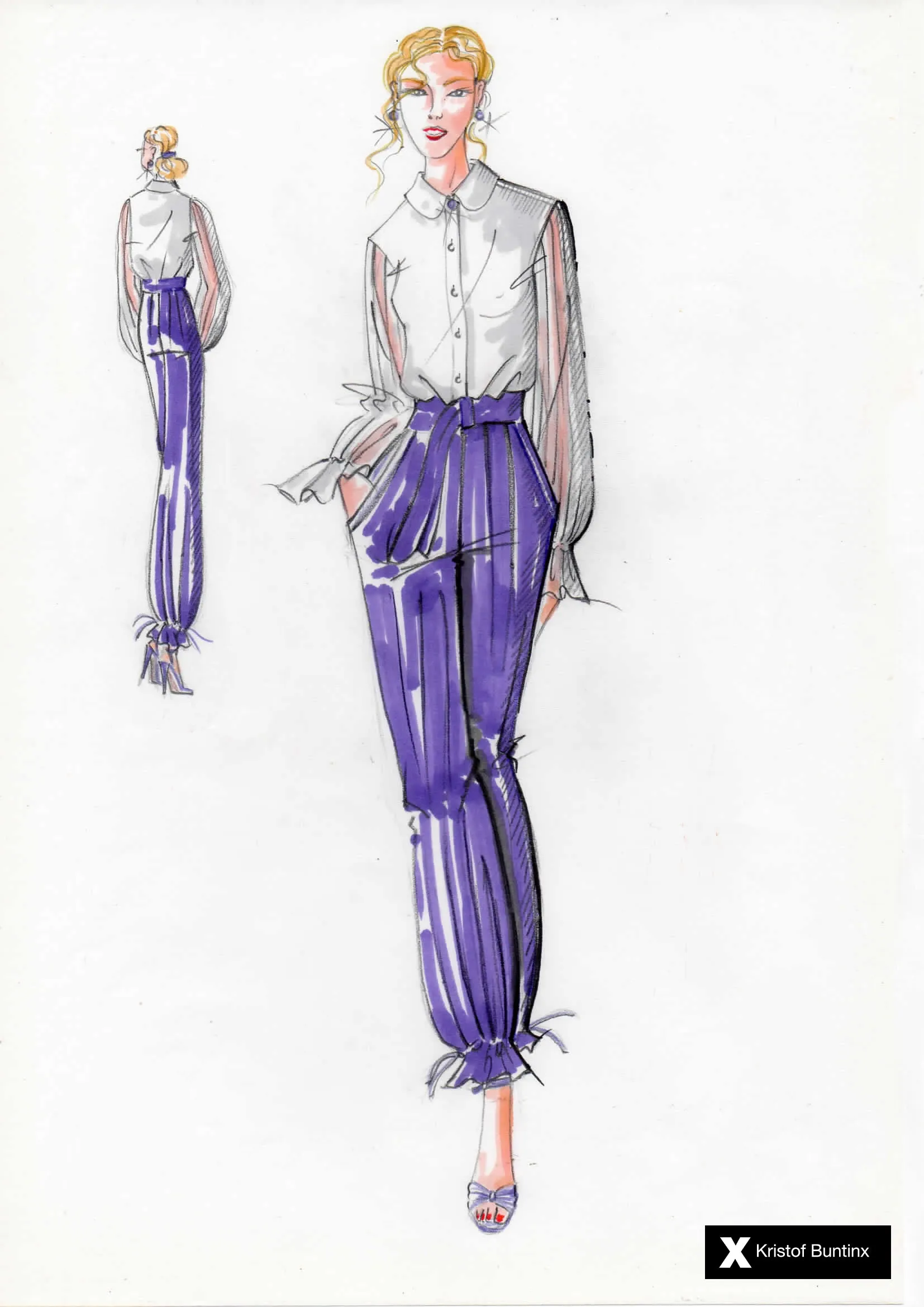 Blouse and Trousers sold by Kristof Buntinx