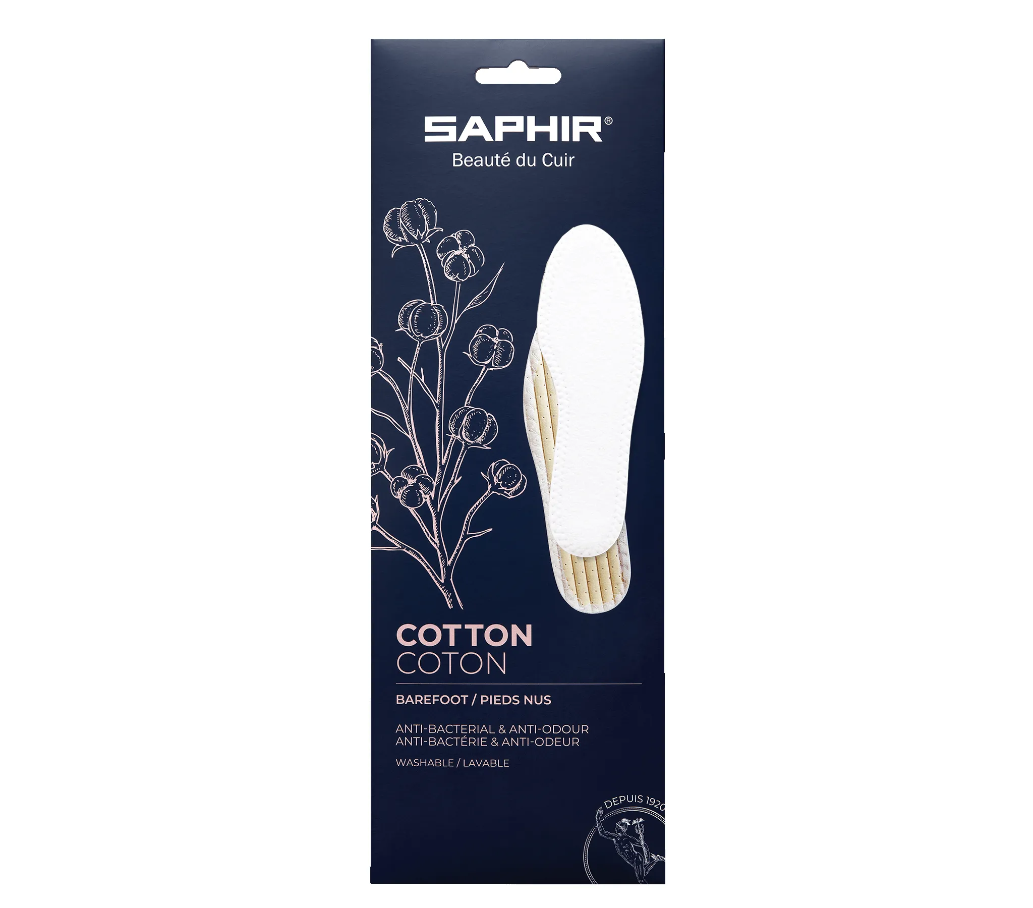 Cotton Insoles sold by saphir