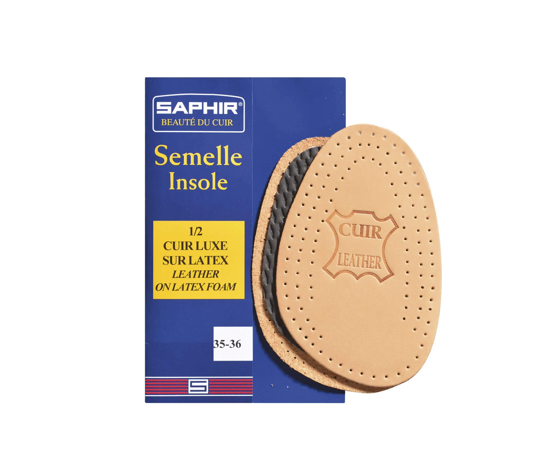 Leather & Latex Half Insoles sold by saphir