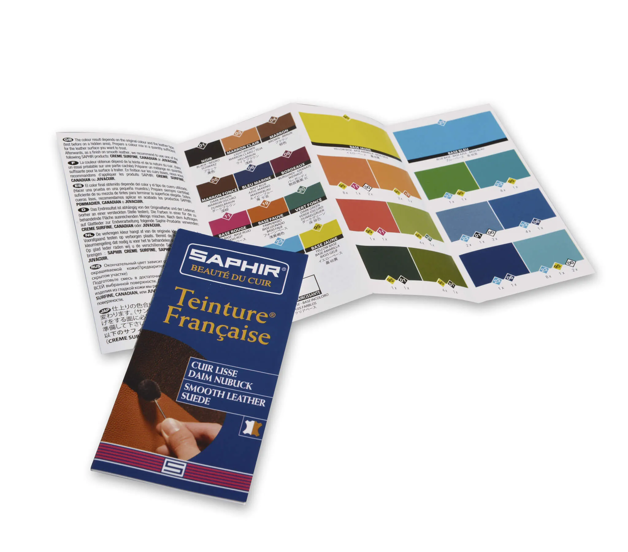 Colour Dye Chart sold by saphir