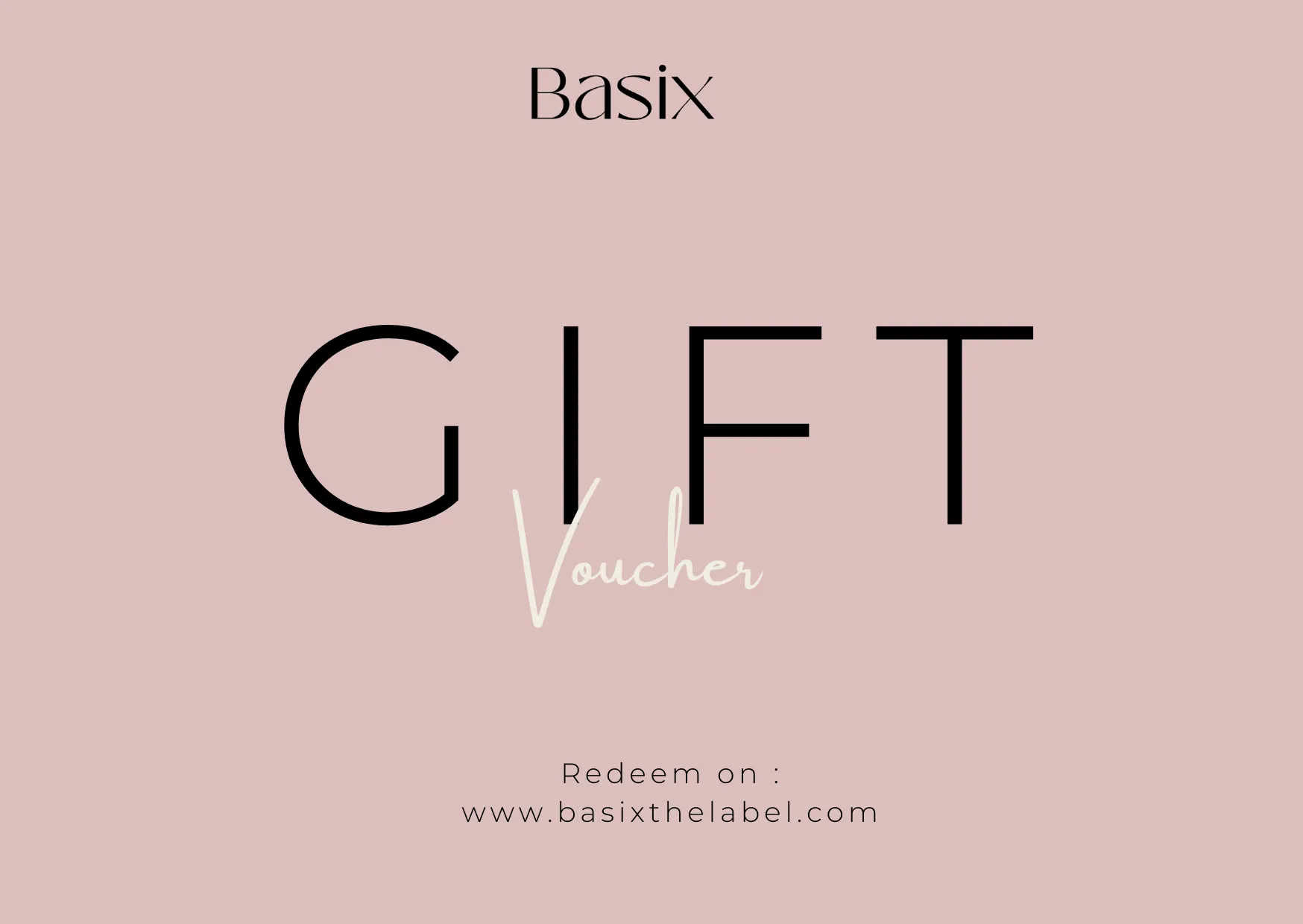 E-gift sold by Basix the Label