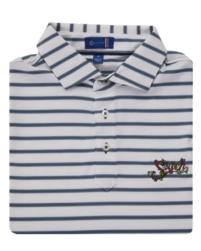 Canal Stripe In Bloom sold by Stitch