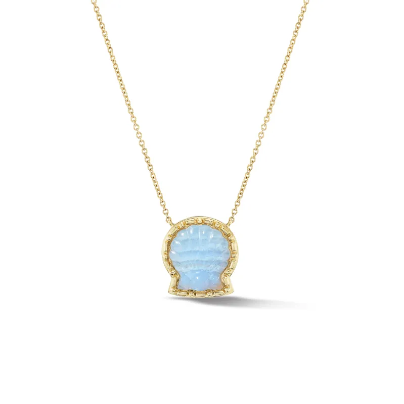 Taras Shell in Blue Lace Agate made by EMILY WELD COLLINS