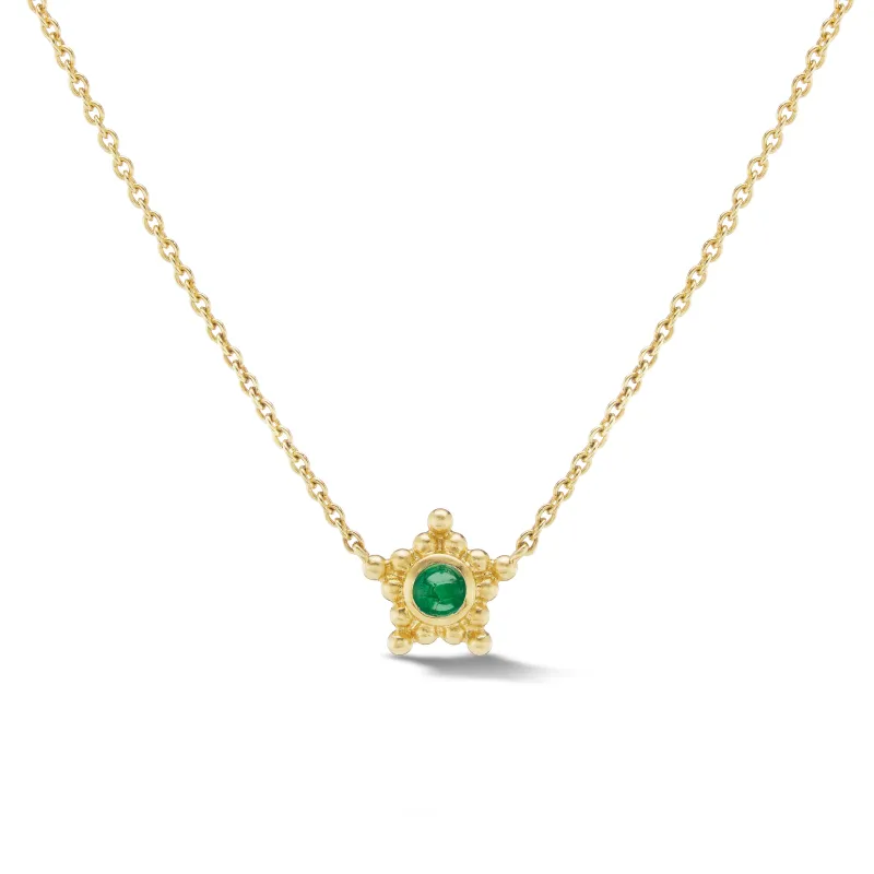 Granium Star Necklace in Emerald made by EMILY WELD COLLINS