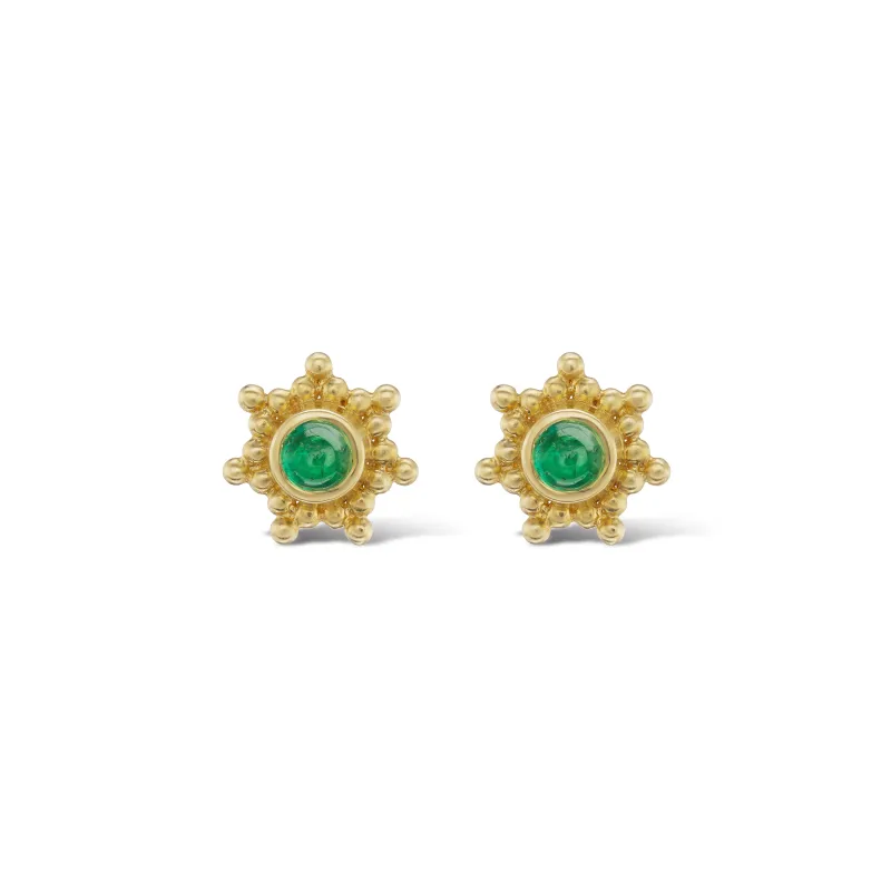 Granium Star Earrings in Emerald made by EMILY WELD COLLINS