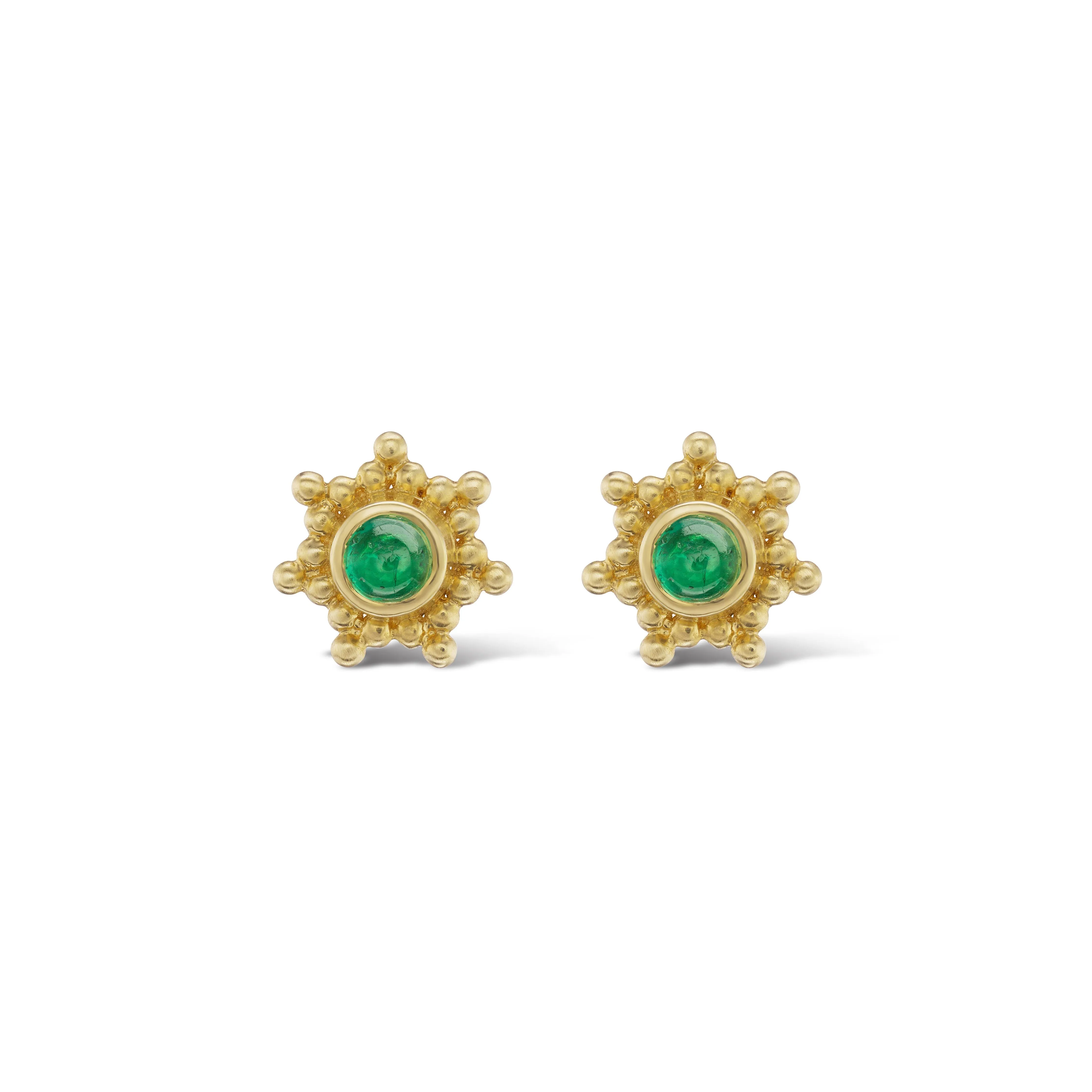 Granium Star Earrings in Emerald sold by EMILY WELD COLLINS