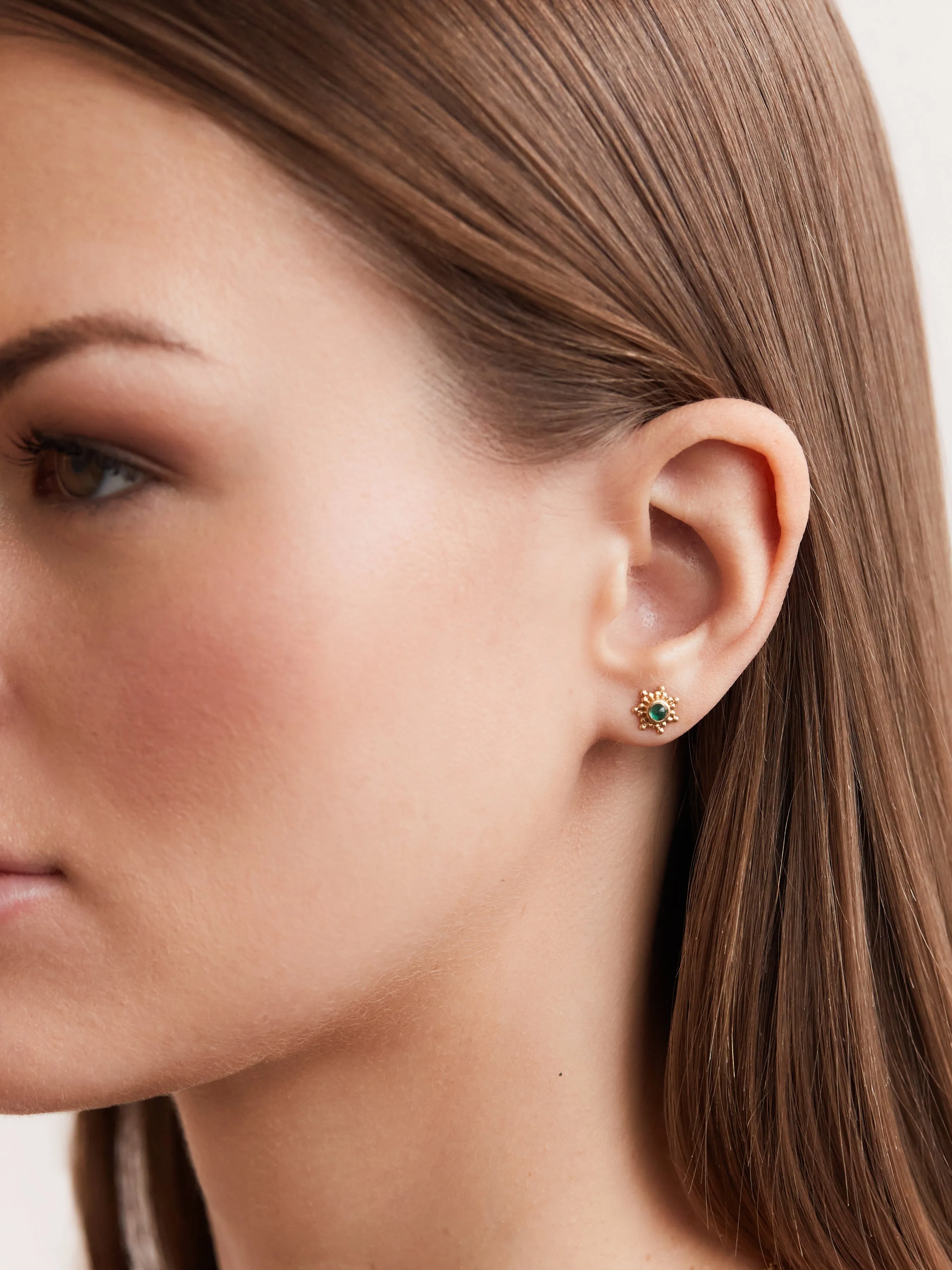 Granium Star Earrings in Emerald sold by EMILY WELD COLLINS product image thumbnail 2