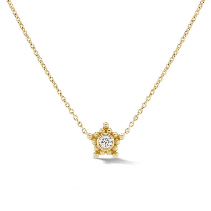 Granium Star Necklace in Diamond made by EMILY WELD COLLINS