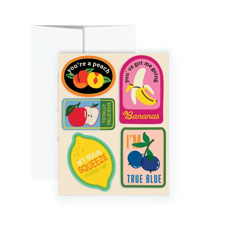 Greeting Card -  Fruit Stickers made by All Very Goods