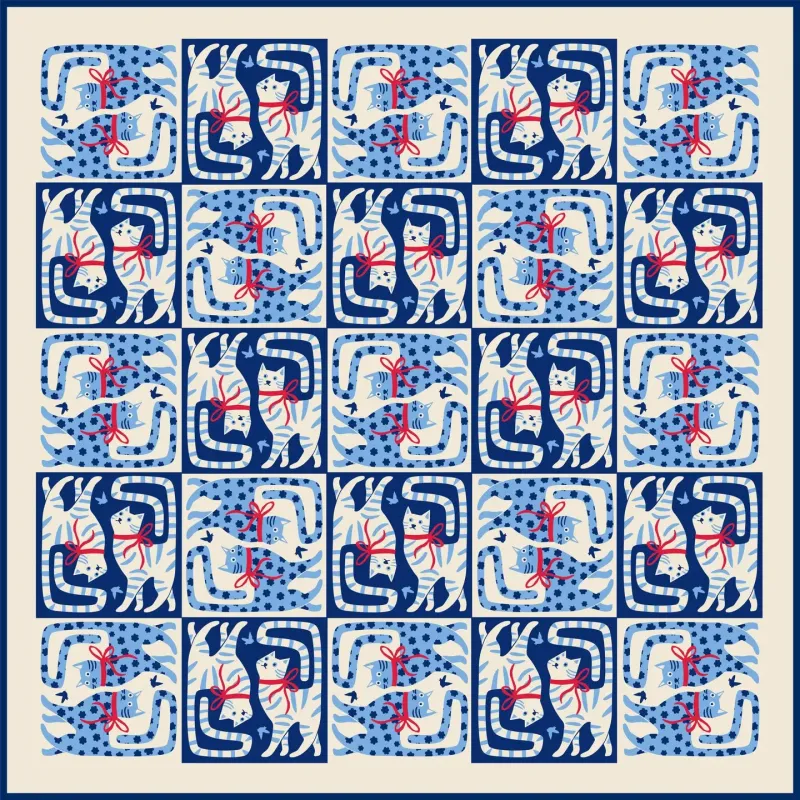 Bandana - Cat Print made by All Very Goods