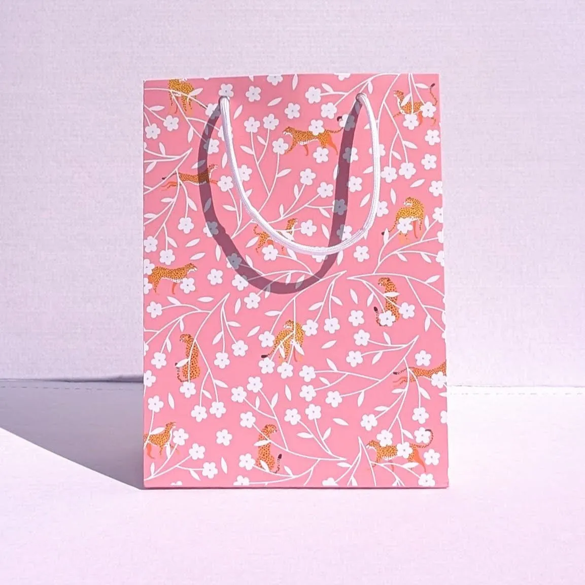 Gift Bag - Cheetahs and Cherry Blossoms sold by All Very Goods