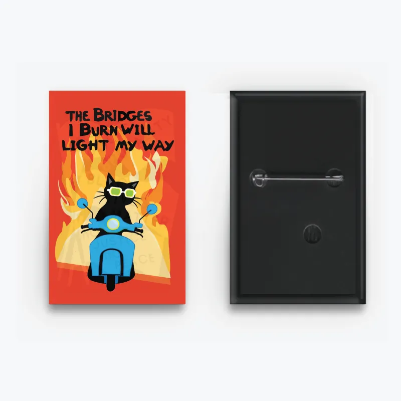 Button - Bridges I Burn made by All Very Goods