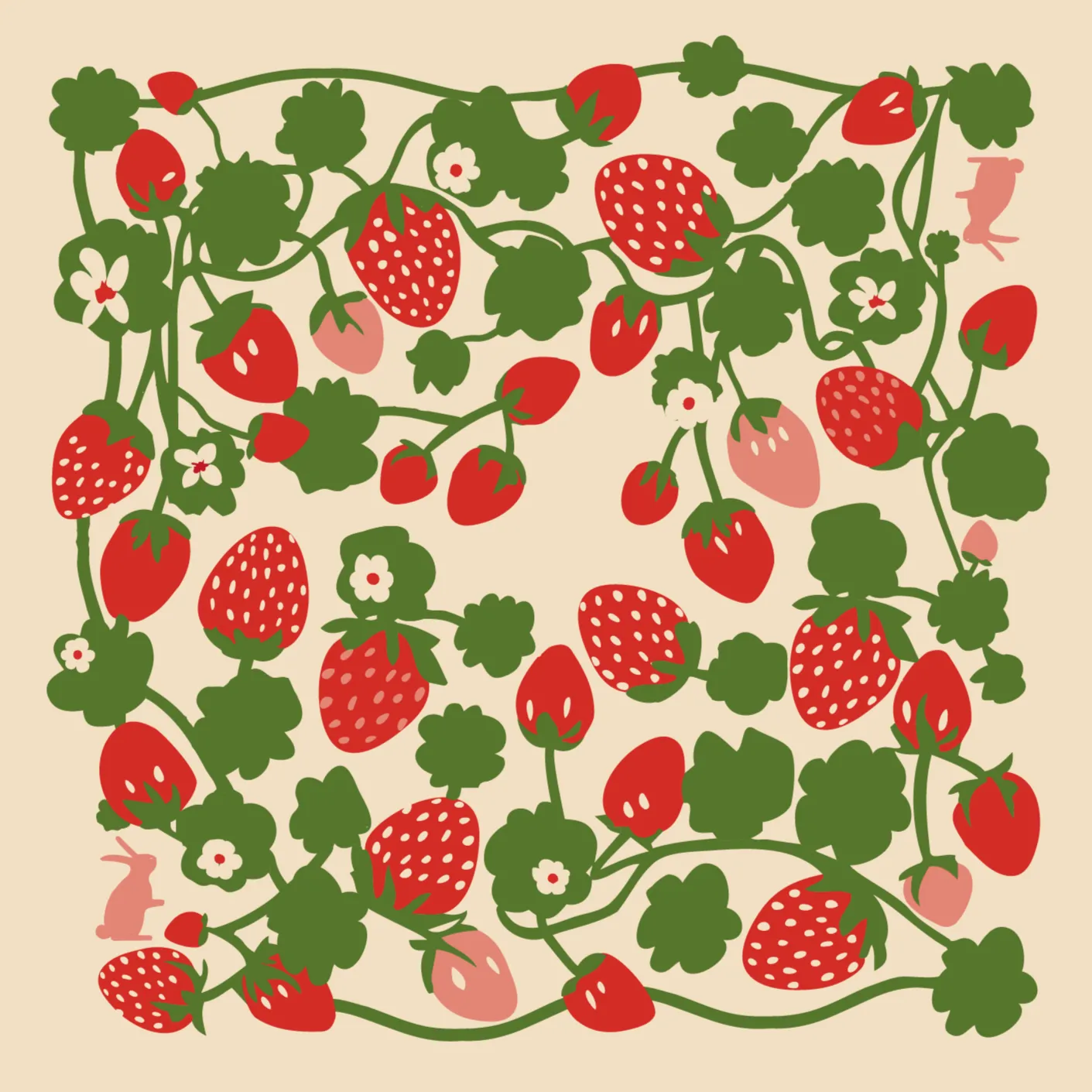 Bandana - Strawberry Garden sold by All Very Goods