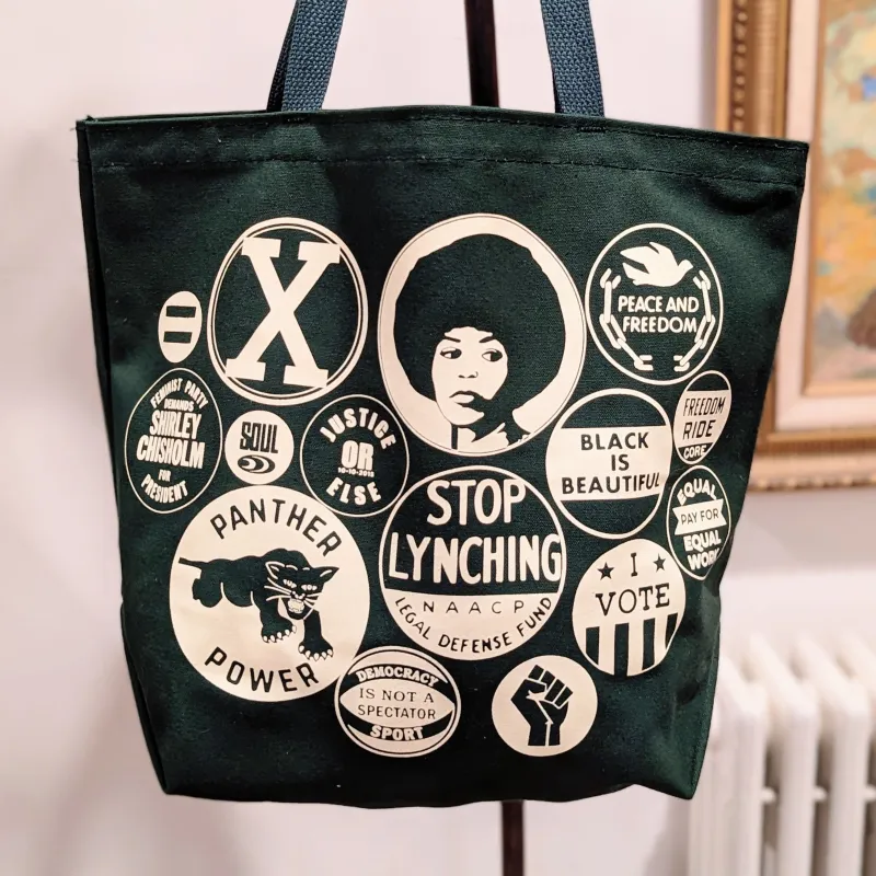 Tote Bag - Power Button (Hunter Green) made by All Very Goods
