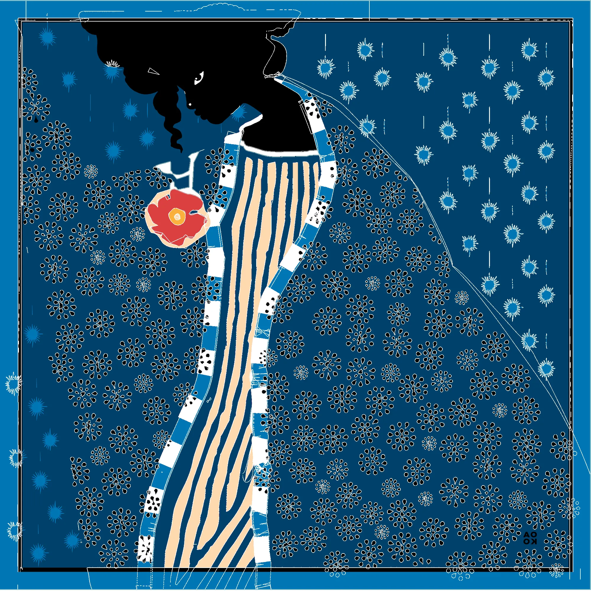 Bandana - Me Time (Blue) sold by All Very Goods