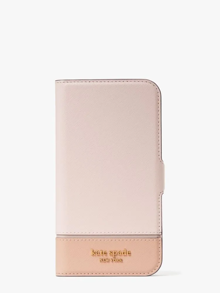 Morgan Colorblock iPhone 13 Pro Magnetic Wrap Folio Case sold by Kate Spade