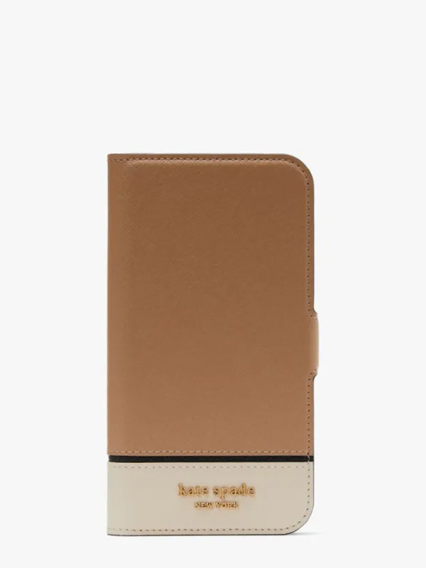 Morgan Colorblock iPhone 14 Pro Magnetic Wrap Folio Case sold by Kate Spade
