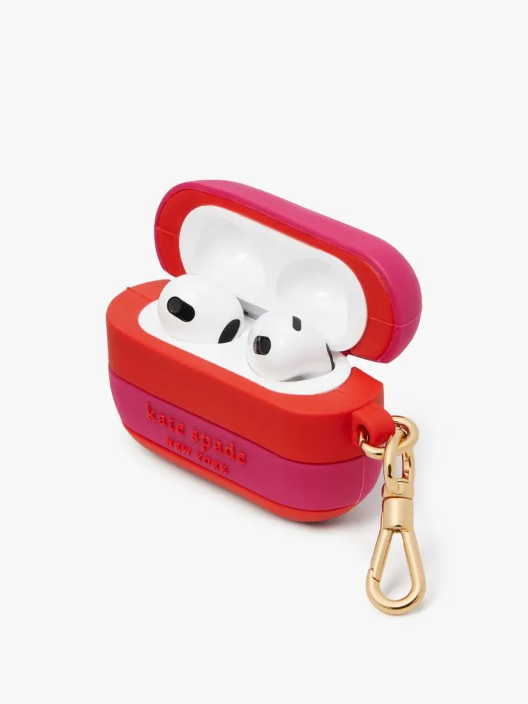 Seaside Striped Silicone Airpods Case sold by Kate Spade product image thumbnail 2