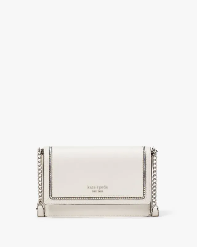 Morgan Crystal Inlay Flap Chain Wallet sold by Kate Spade