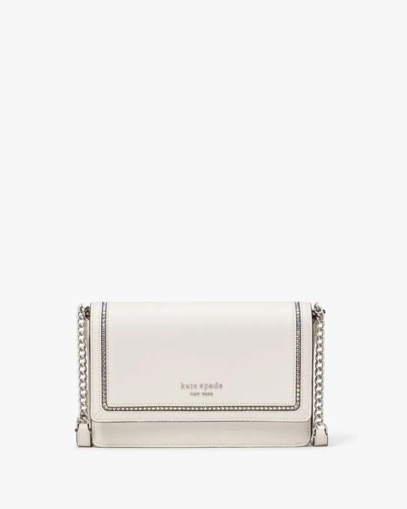 Morgan Crystal Inlay Flap Chain Wallet sold by Kate Spade