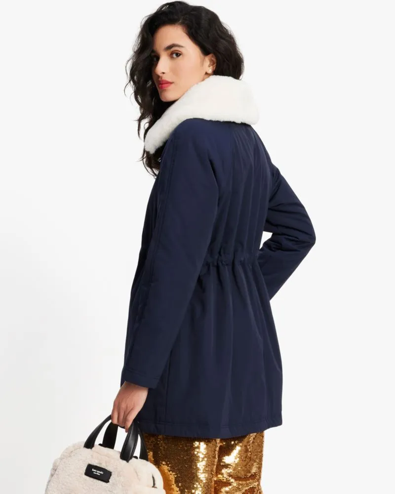 Cinch Waist Faux Fur Coat sold by Kate Spade product image thumbnail 5