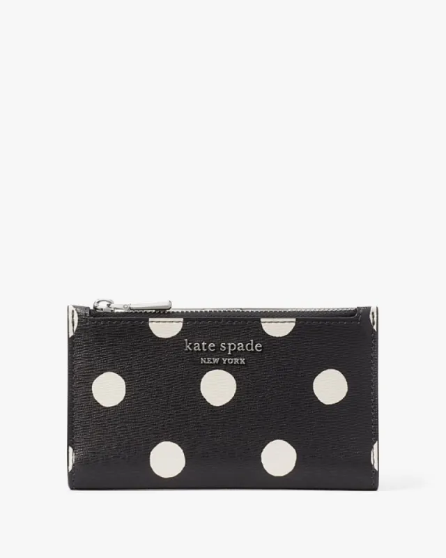 Morgan Sunshine Dot Small Slim Bifold Wallet sold by Kate Spade