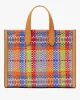Manhattan Madras Plaid Woven Straw Large Tote sold by Kate Spade