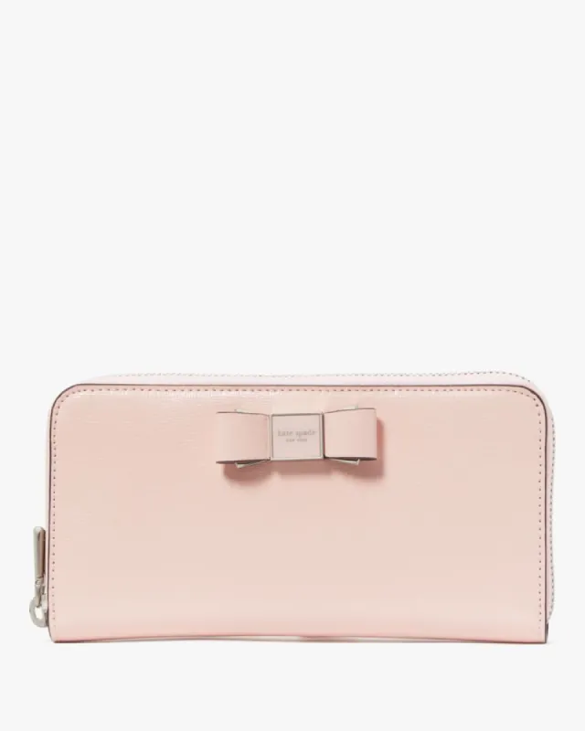 Morgan Bow Embellished Patent Leather Zip-around Wallet sold by Kate Spade