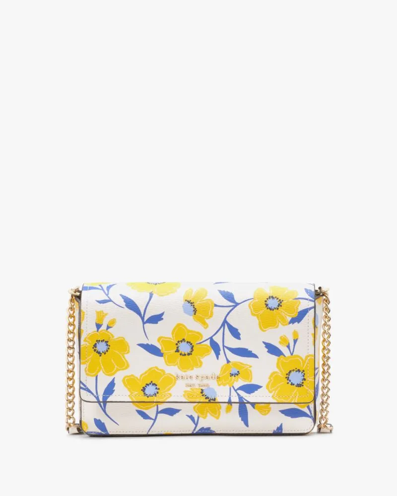 Morgan Sunshine Floral Printed Flap Chain Wallet sold by Kate Spade