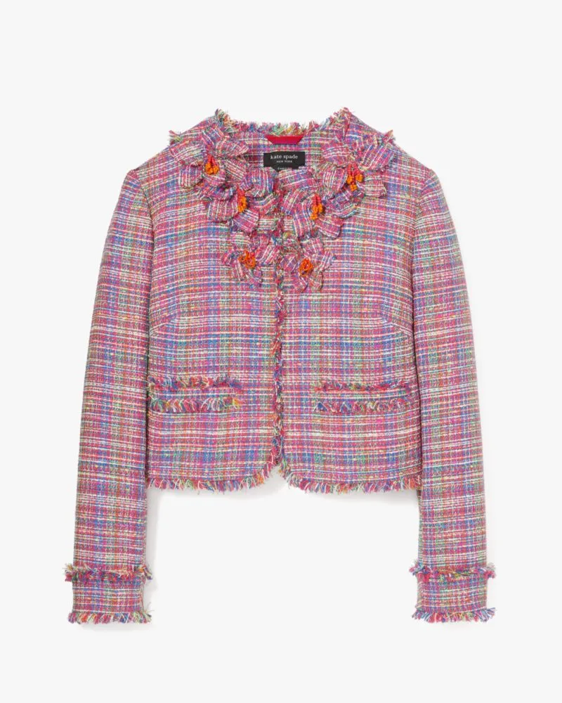 Floral Embellished Tweed Jacket sold by Kate Spade