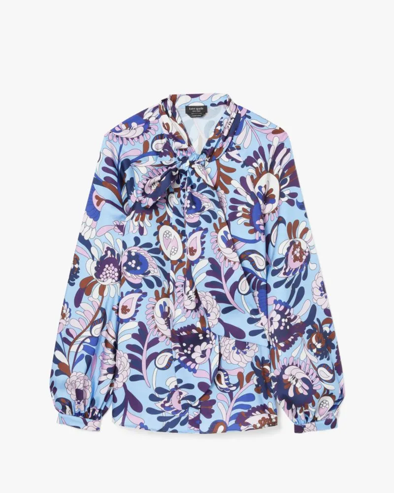 Autumn Paisley Tie-neck Shirt sold by Kate Spade
