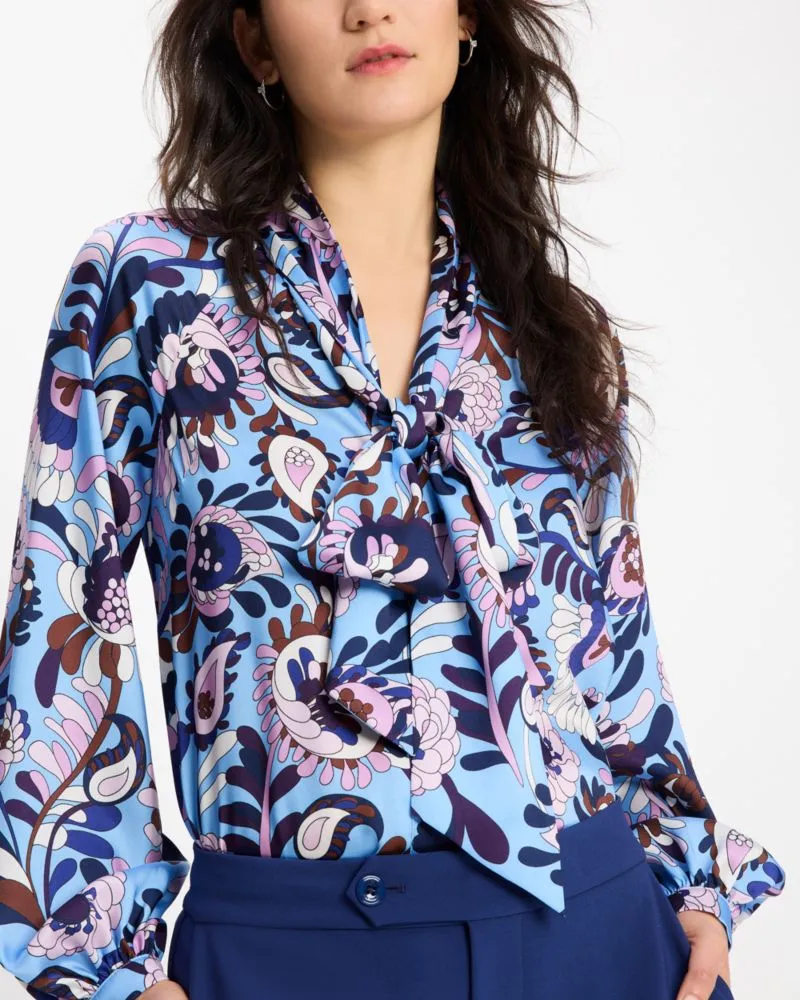 Autumn Paisley Tie-neck Shirt sold by Kate Spade product image thumbnail 4