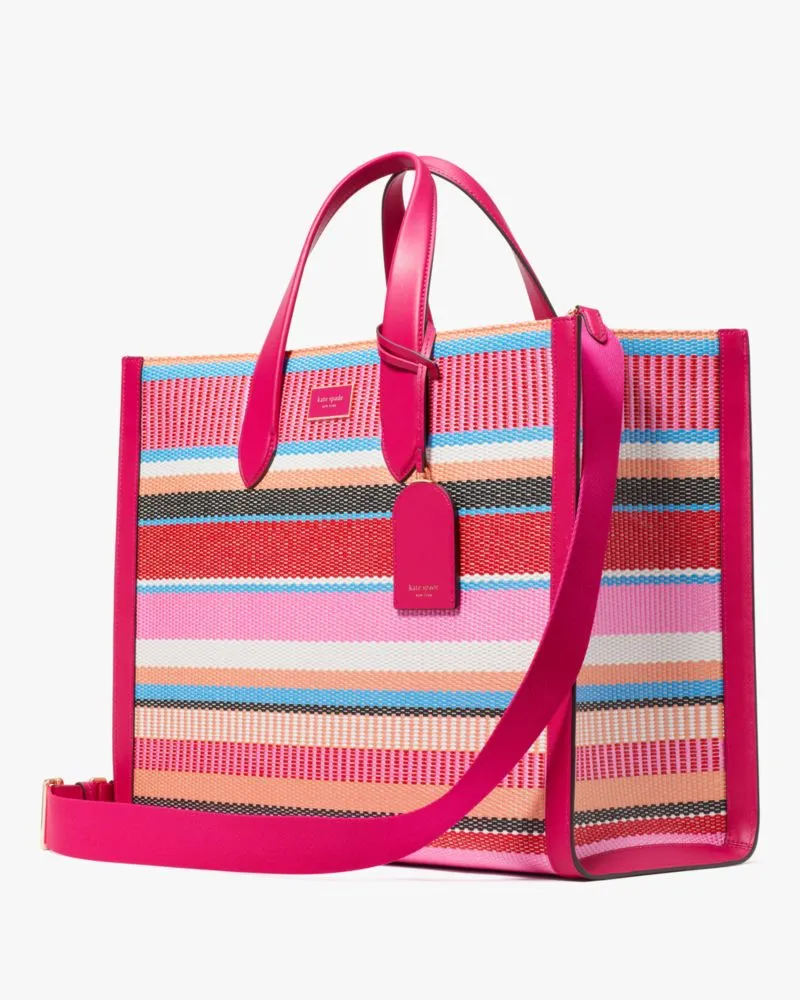Manhattan Striped Woven Straw Large Tote sold by Kate Spade product image thumbnail 4
