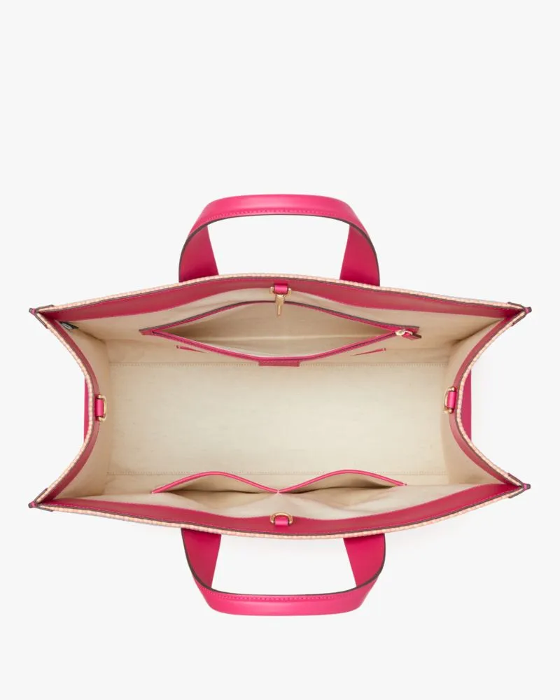 Manhattan Striped Woven Straw Large Tote sold by Kate Spade product image thumbnail 5