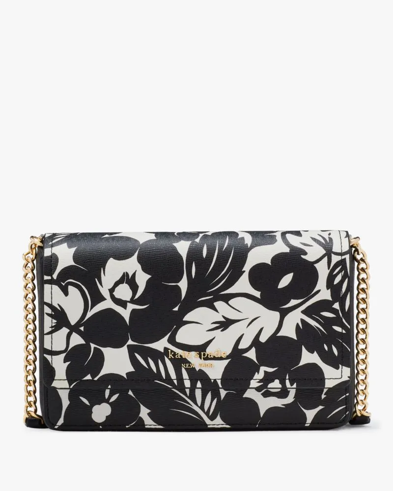 Morgan Tropical Foliage Flap Chain Wallet sold by Kate Spade