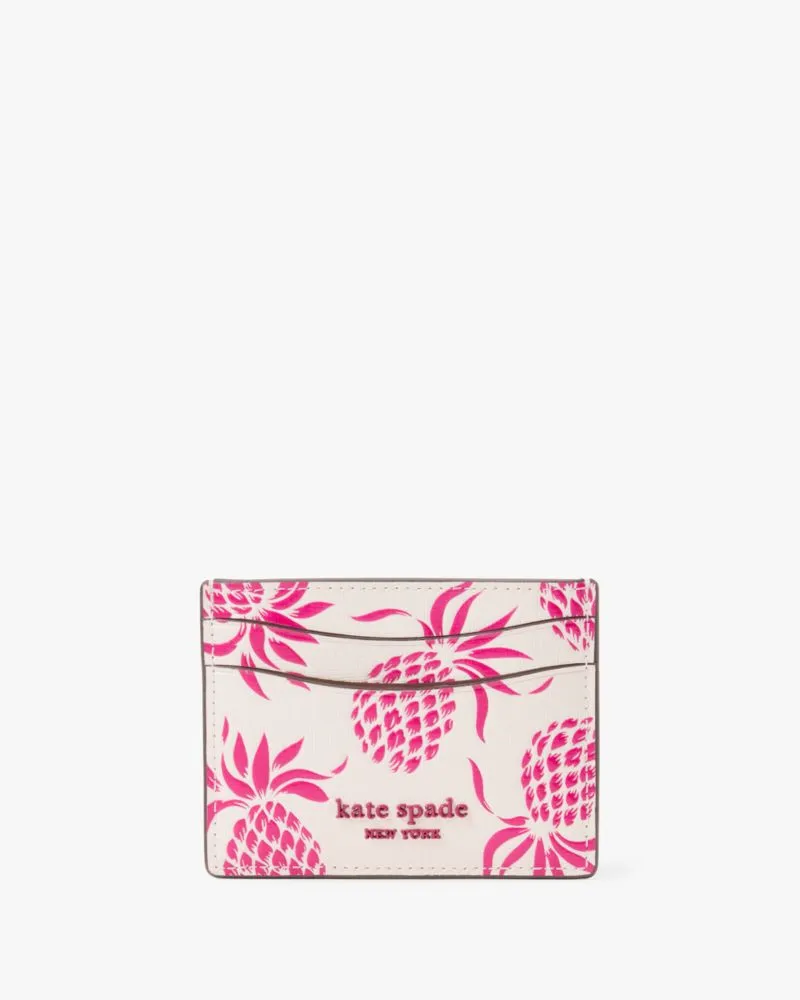 Morgan Pineapple Embossed Card Holder sold by Kate Spade