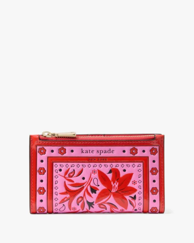 Morgan Bandana Small Slim Bifold Wallet sold by Kate Spade