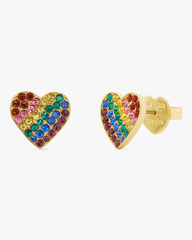 Rainbow Joy Heart Studs sold by Kate Spade