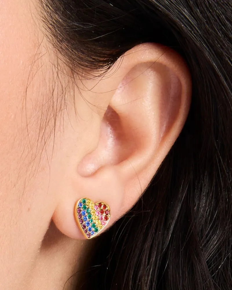 Rainbow Joy Heart Studs sold by Kate Spade product image thumbnail 2