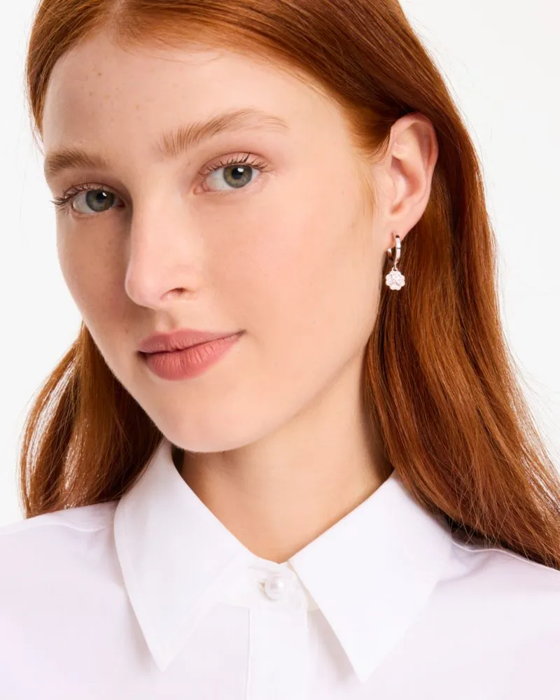 Heritage Bloom Huggie Drop Earrings sold by Kate Spade product image thumbnail 3