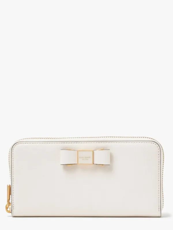 Morgan Bow Embellished Zip-around Continental Wallet sold by Kate Spade