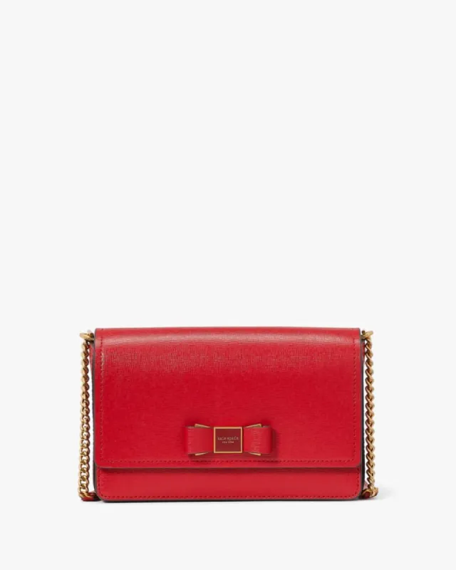 Morgan Bow Embellished Flap Chain Wallet sold by Kate Spade
