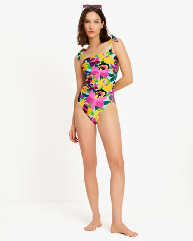 Orchid Bloom Bow Shoulder Tie One Piece sold by Kate Spade