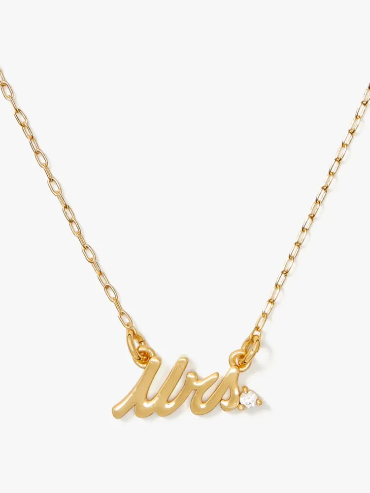 Say Yes Mrs Necklace sold by Kate Spade
