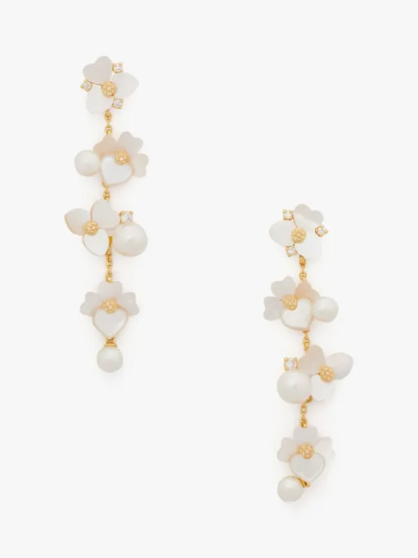 Precious Pansy Statement Linear Earrings sold by Kate Spade