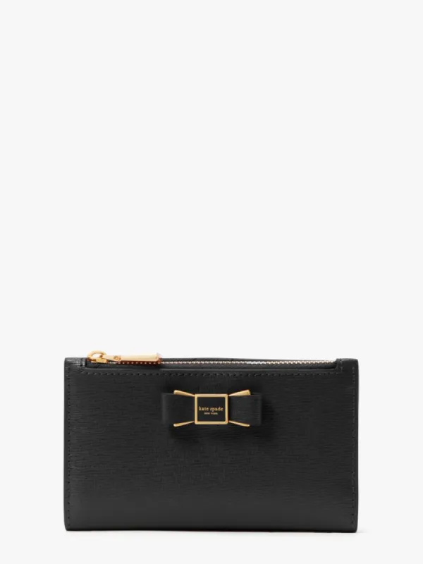 Morgan Bow Embellished Small Slim Bifold Wallet sold by Kate Spade